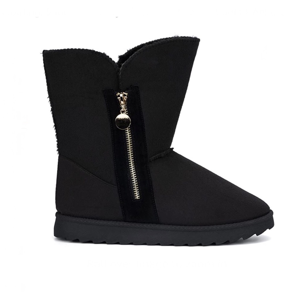 Olivia Miller Faux Fur, Faux Zipper Boots